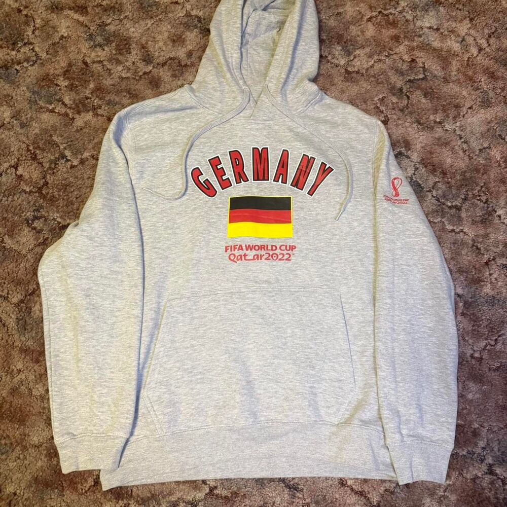 Germany FIFA World Cup Soccer Qatar 2022 grey hoodie Size XL